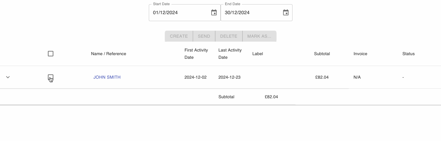 create invoice