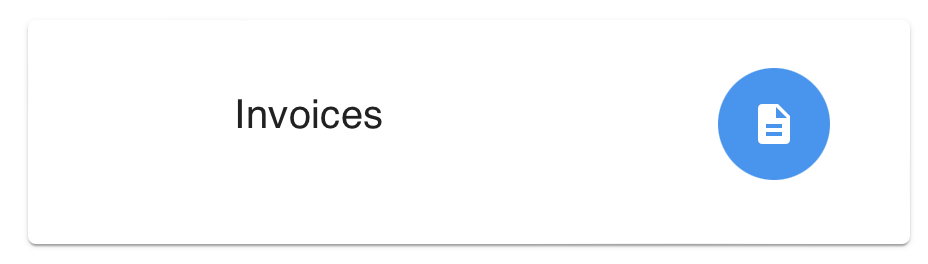 invoices button